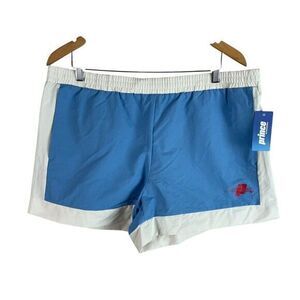 NEW Prince Pickleball Athletic Shorts Mens‎ 2XL Blue Nylon Stretch Elastic Waist